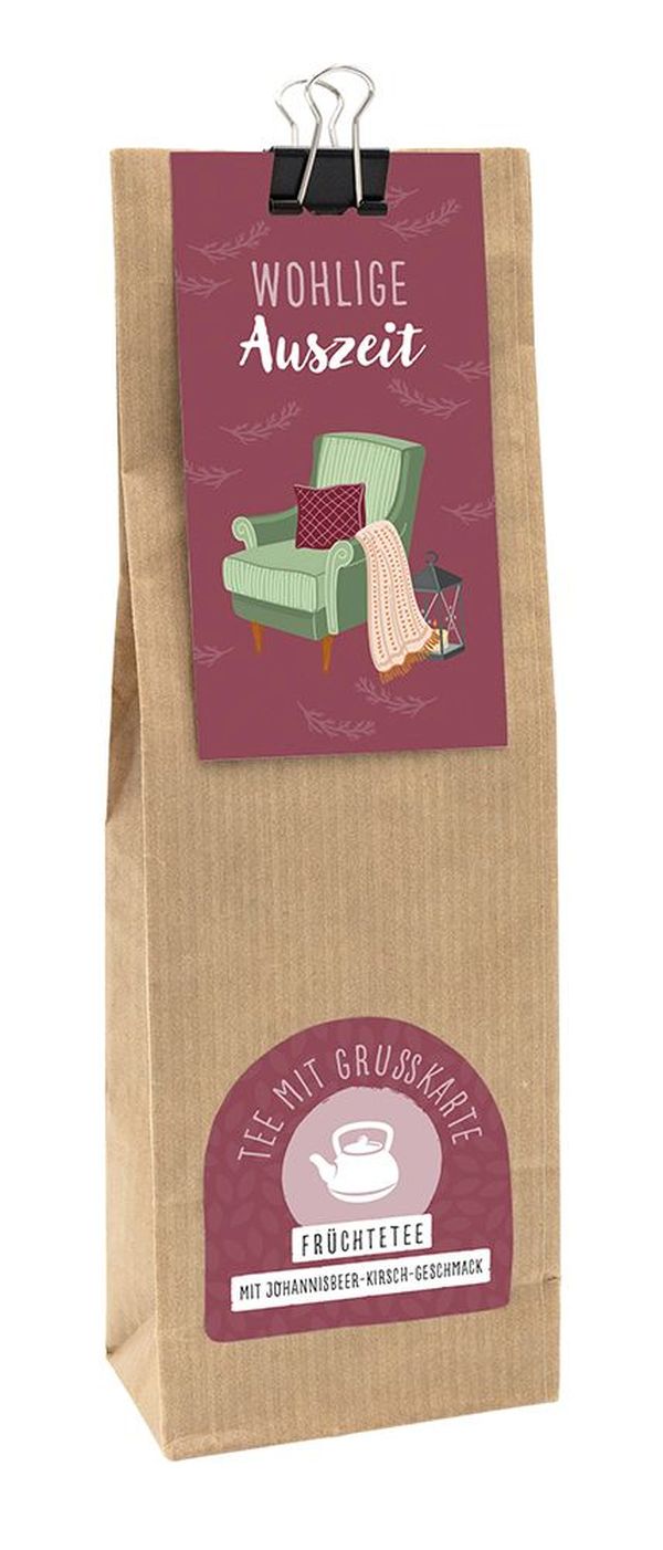 Tee mit Grußkarte: Wohlige Auszeit