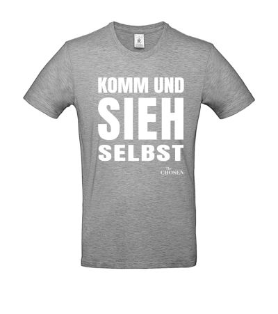 T-Shirt "Komm u.sieh selbst" hellgrau, XL