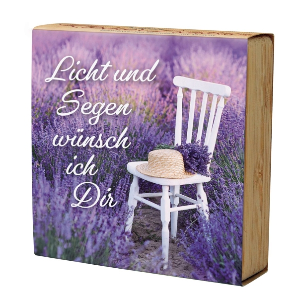 Teelichthalter: Licht und Segen wünsch ich Dir