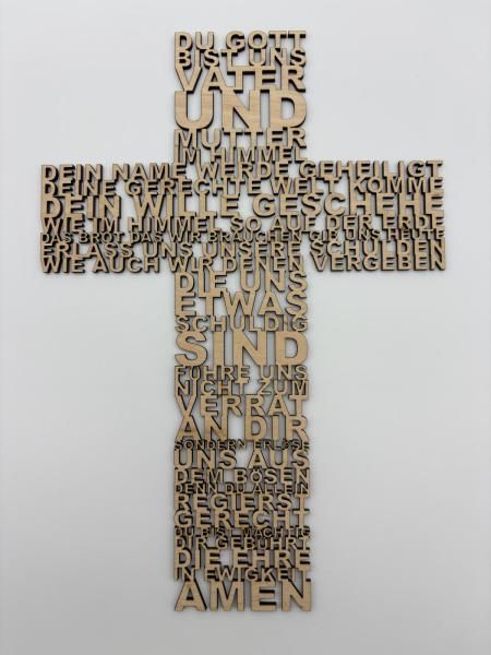 Vater unser Wortkreuz - ohne Sockel
