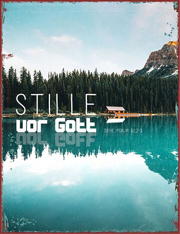 Metallschild groß - Stille vor Gott