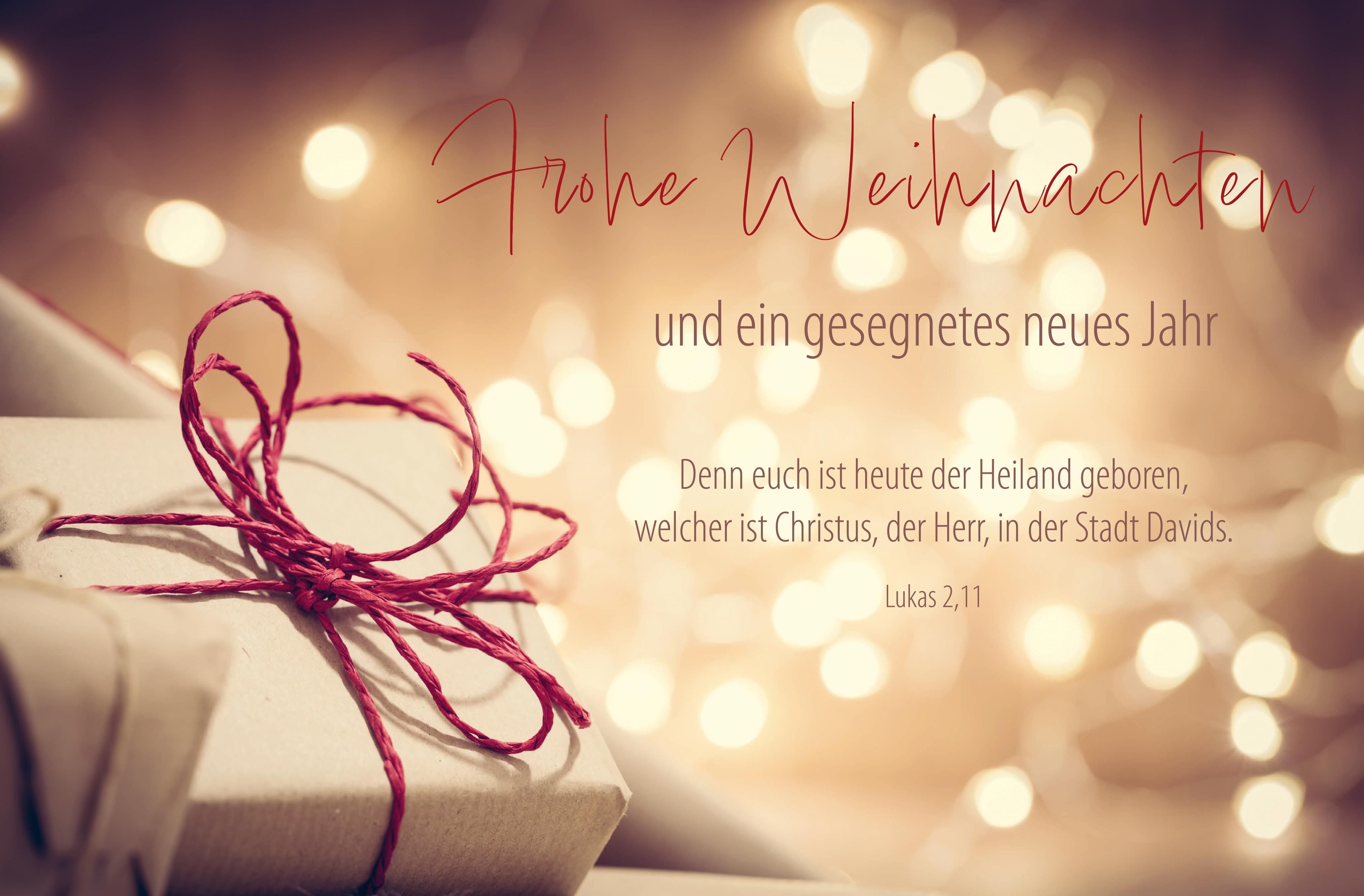 Faltkarte "Frohe Weihachten" Lukas 2,11