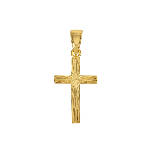 Anhänger "Kreuz" - vergoldet
