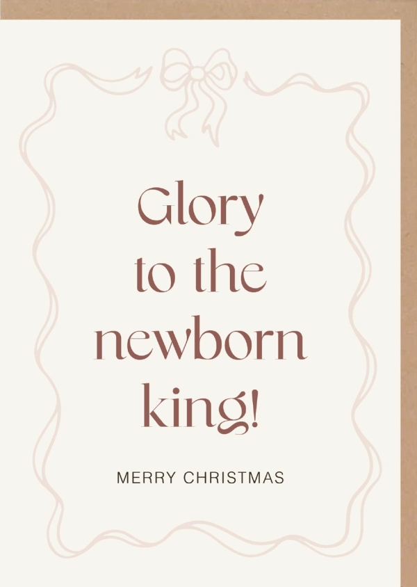 Faltkarte "Glory to the newborn king!"