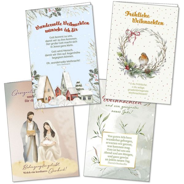 Weihnachts-Faltkarten-Serie 4 Stk.