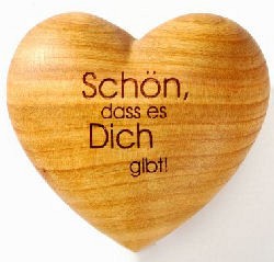 Handschmeichler Herz "Schön, dass es Dich gibt"