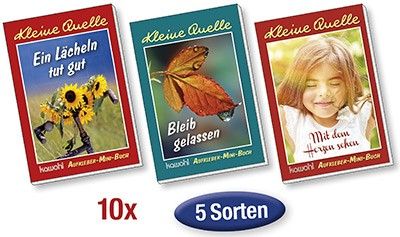 Spar-Paket: Aufkleber-Mini-Bücher Kleine Quelle 10 Stk.