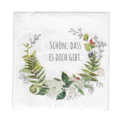 Servietten "Schön, dass es dich gibt."