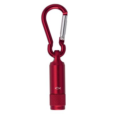 LED-Taschenlampe mit Karabiner "Ichthys" - rot