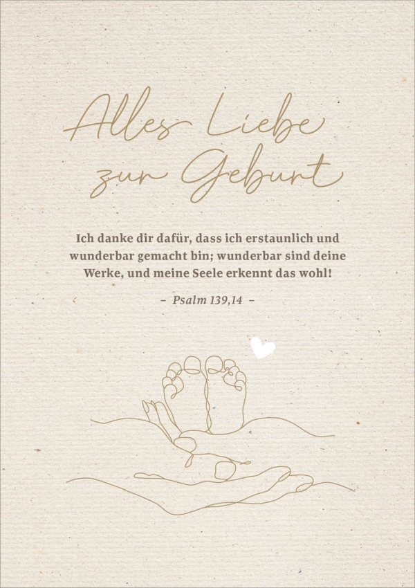 Faltkarte "Alles Liebe zur Geburt"