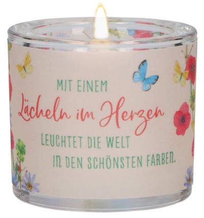 Windlicht LichtMomente "Mit einem Lächeln"