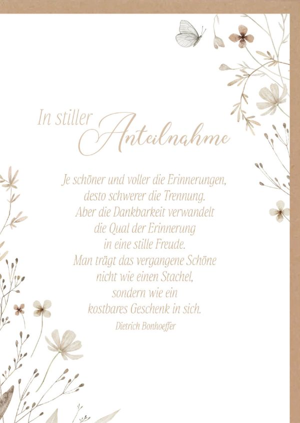 Faltkarte "In stiller Anteilnahme"