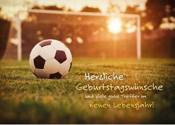 Herzliche Geburtstagswünsche für einen Fußballfan! - Faltkarte