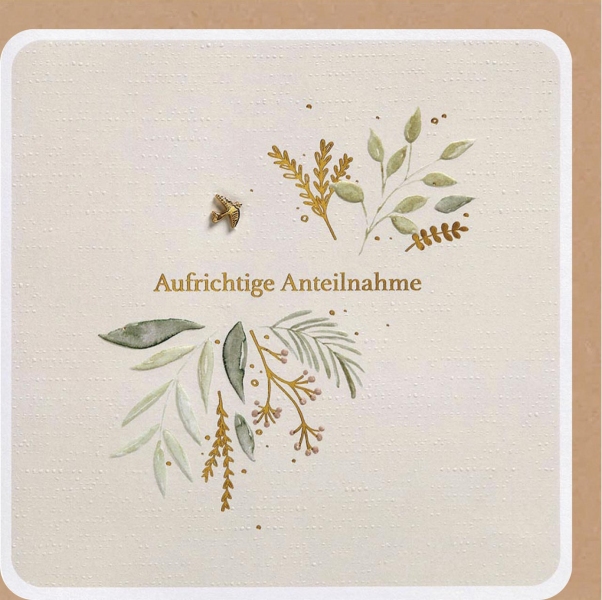 Faltkarte "Aufrichtige Anteilnahme"