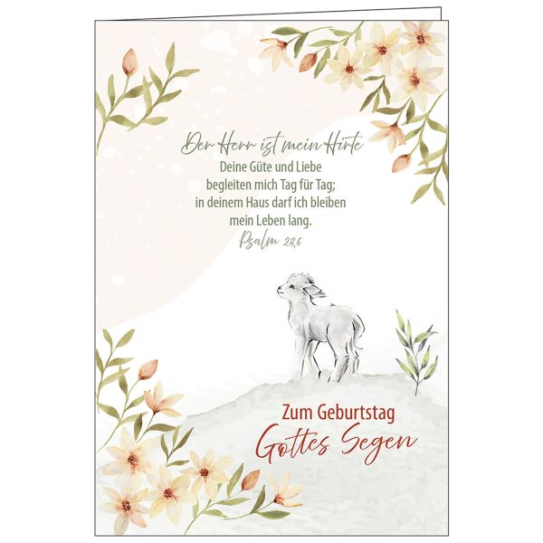 Faltkarte: Zum Geburtstag Gottes Segen