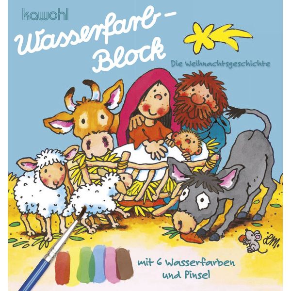 Wasserfarbblock "Die Weihnachtsgeschichte"