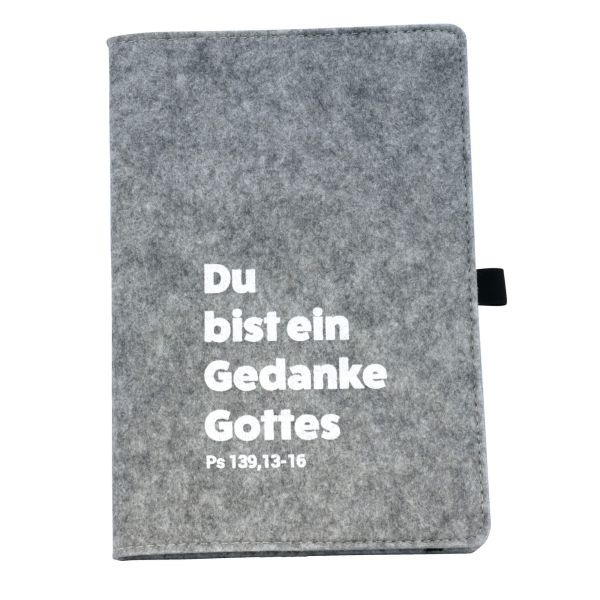 Notizbuch Filz A5 - grau