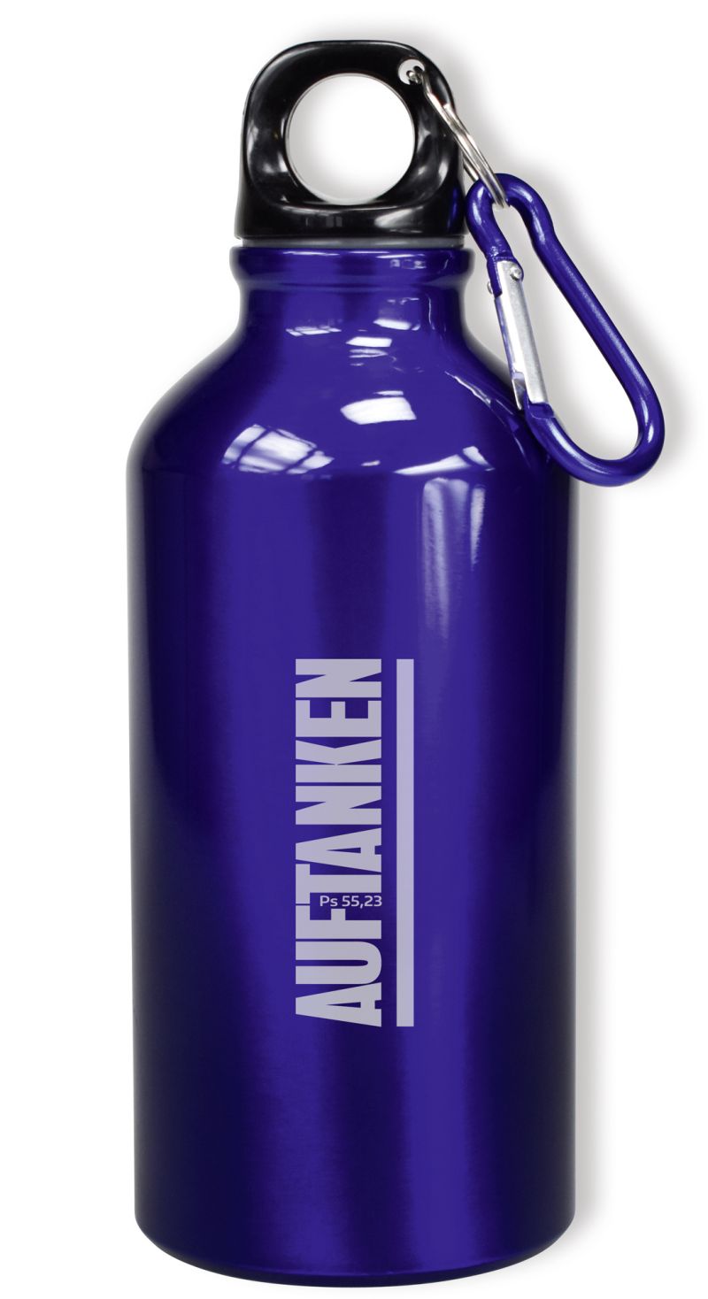 Trinkflasche - Auftanken - blau