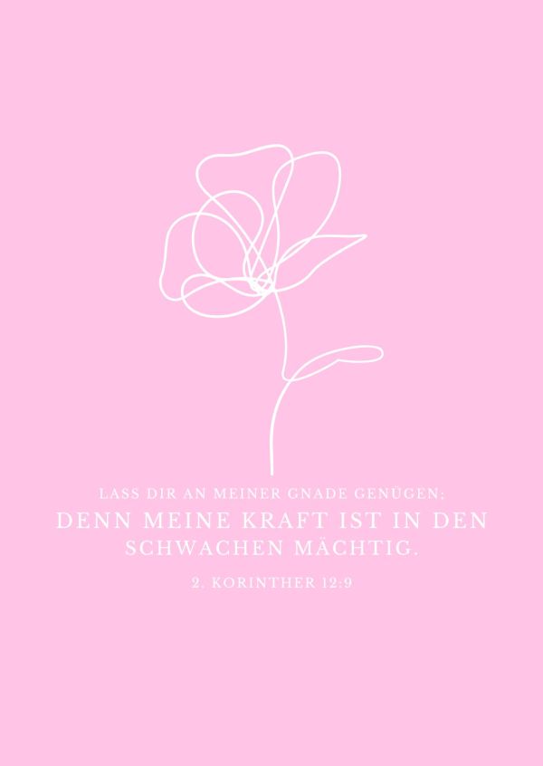 Postkarte "One Line - Blume"
