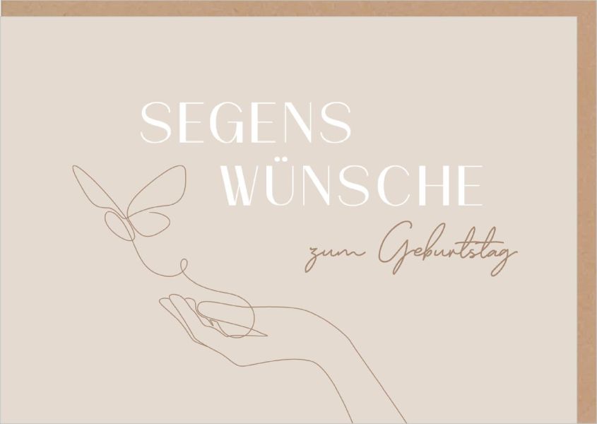 Faltkarten "Segenswünsche zum Geburtstag"