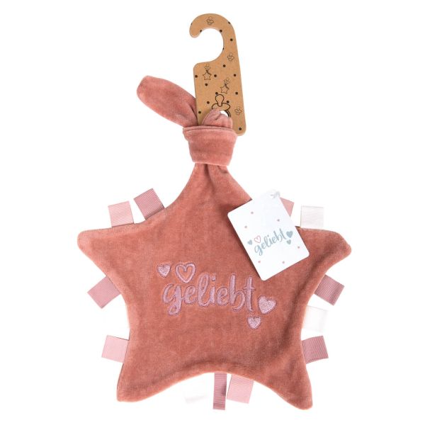 Baby Schmusetuch "geliebt" - altrosa