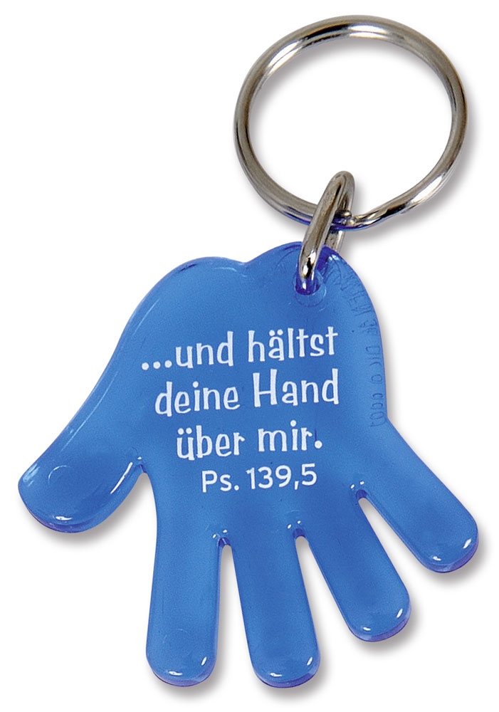Schlüsselanhänger "Hand" - blau