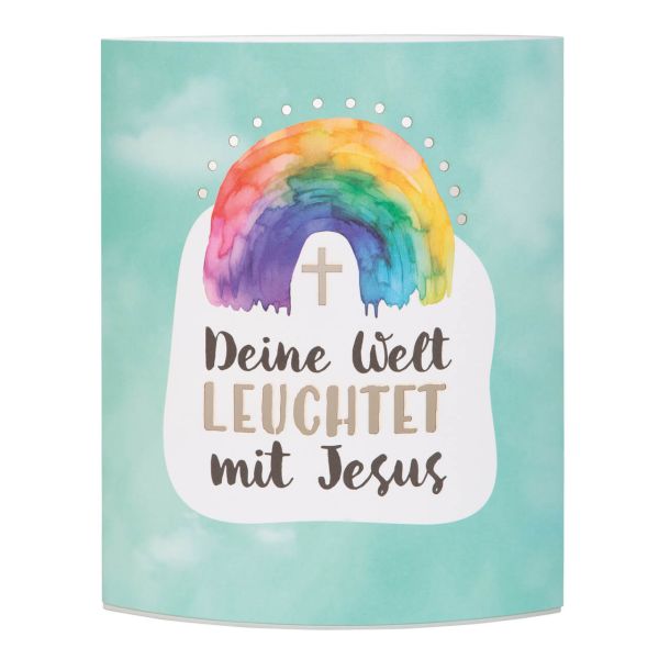 LED-Papierleuchte - Deine Welt leuchtet mit Jesus!