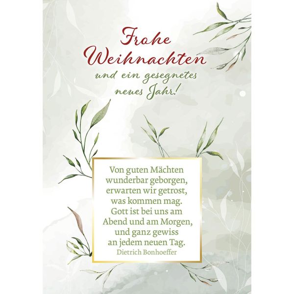 Postkarten: Frohe Weihnachten, 4 Stück