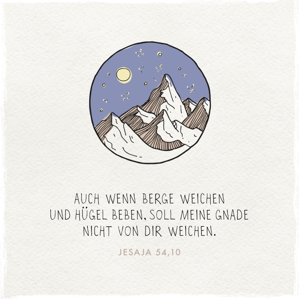 Holzschild quadratisch - Wenn Berge weichen (Berg)