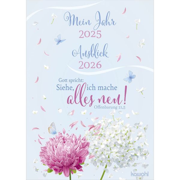 Postkarten: Mein Jahr 2025 - Ausblick 2026 Grafik, 12 Stk.