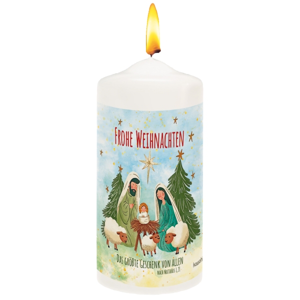 Kerze "Frohe Weihnachten"