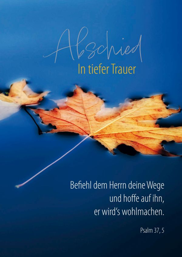 Faltkarte "Abschied - In tiefer Trauer"