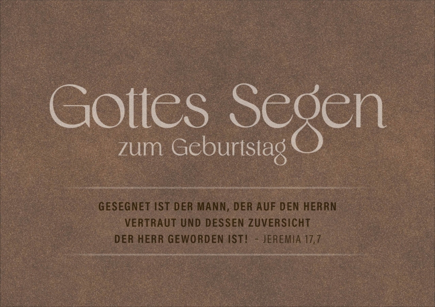 Faltkarte "Gottes Segen zum Geburtstag