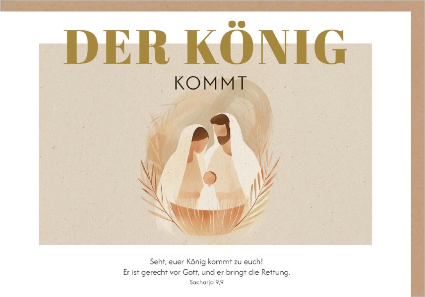 Faltkarte "Der König kommt"