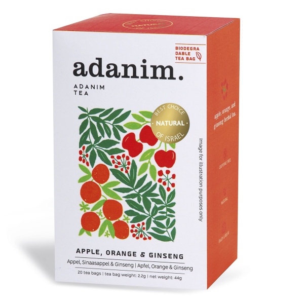 Kräutertee mit Apfel, Orange und Ginseng