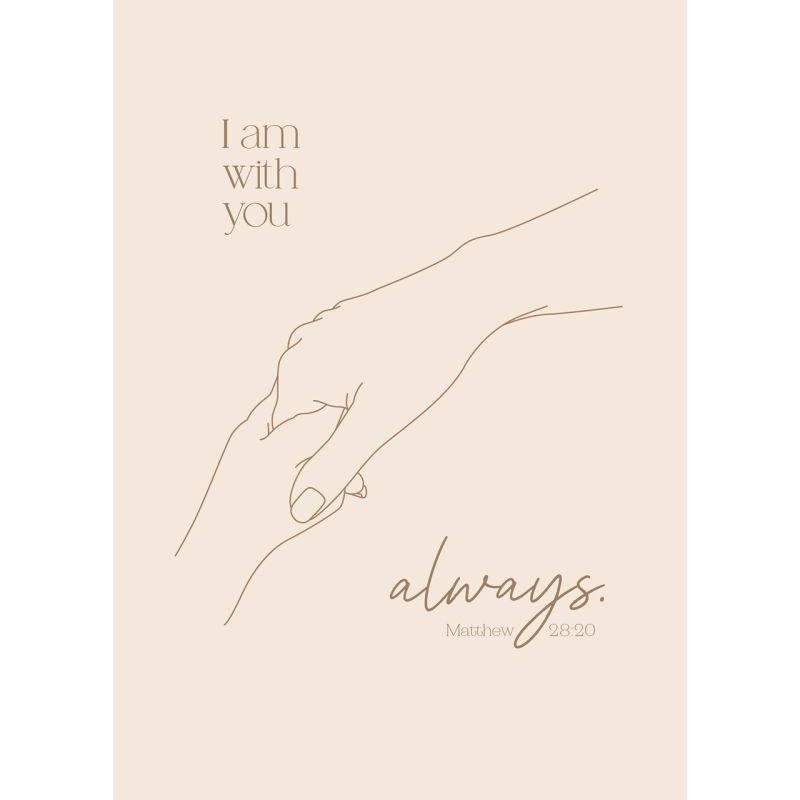 Postkarten: I am with you always. 4 Stück
