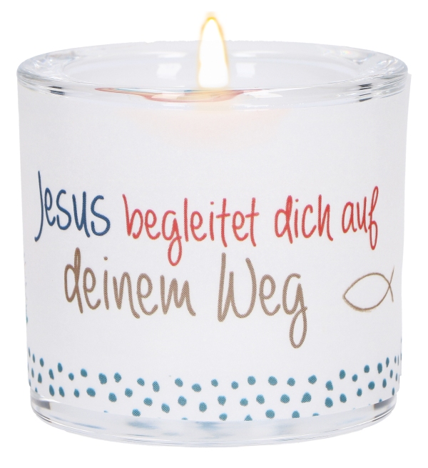 Windlicht LichtMomente "Jesus begleitet dich..."