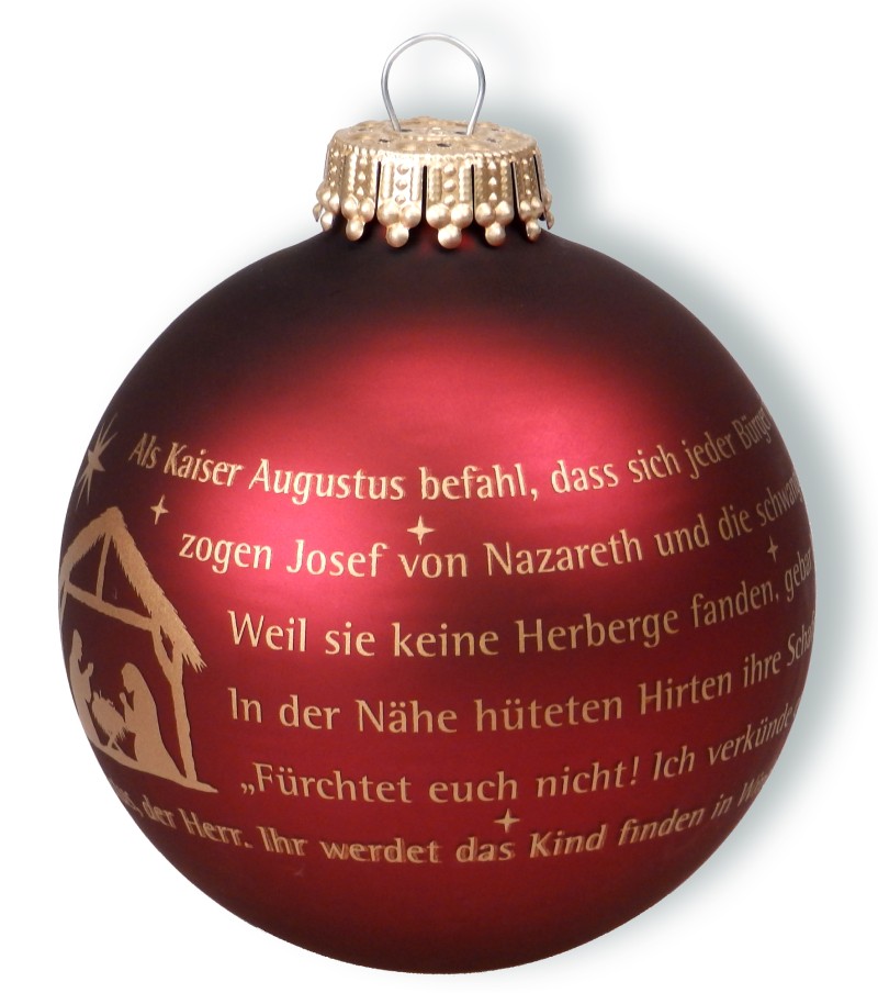 Christbaumkugel "Weihnachtsgeschichte"
