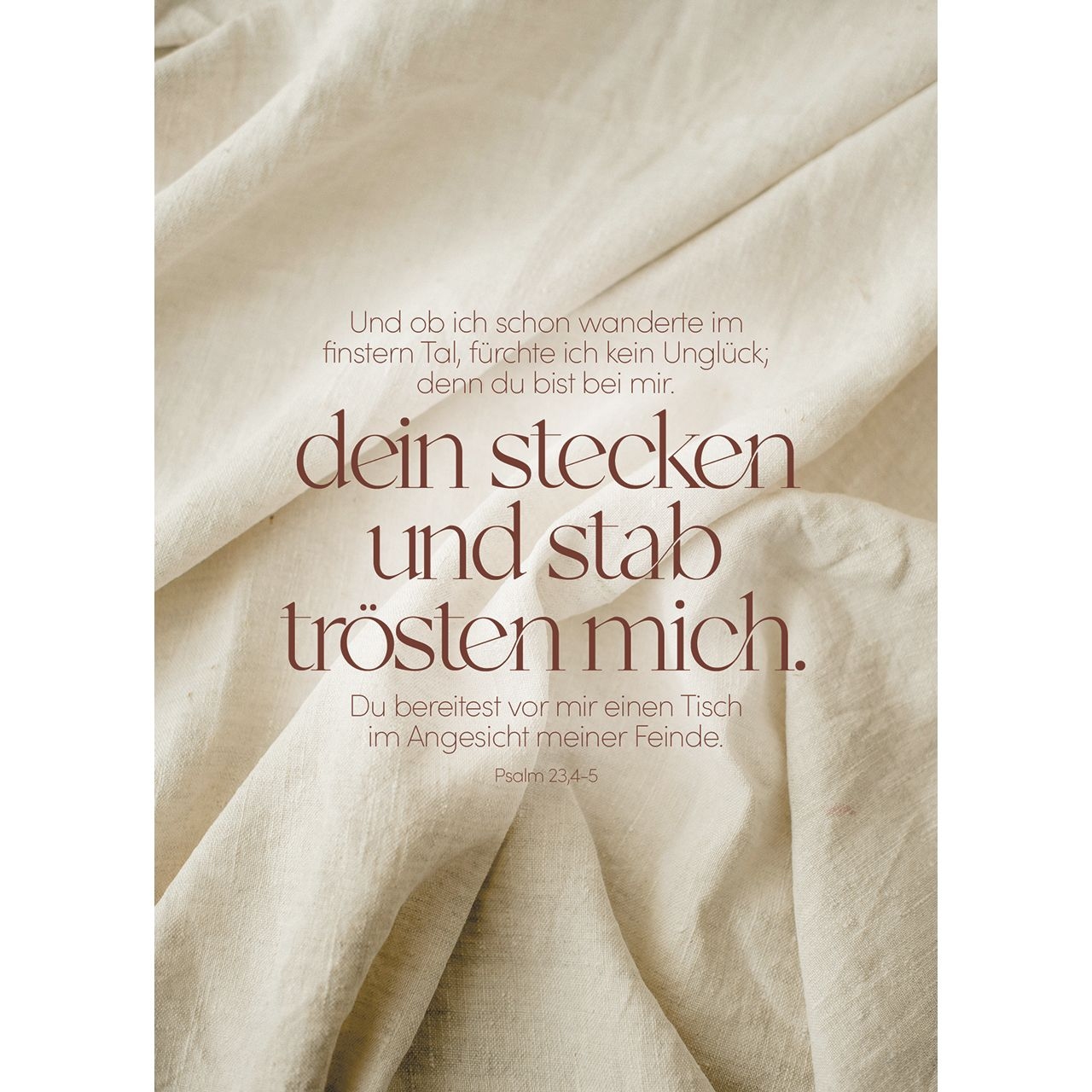 Postkarten: Ob ich schon wanderte im finstern Tal 4 Stück